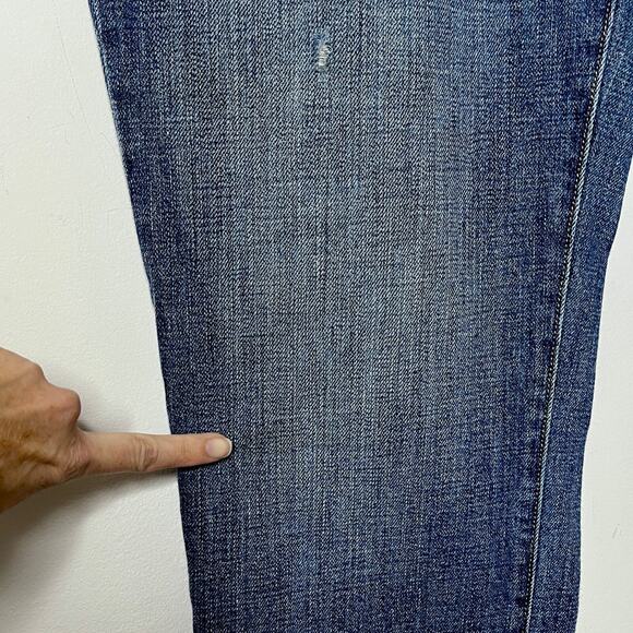 Ann Taylor Loft Women's Boyfriend Jeans 10 Distressed Medium Wash Mid Rise Denim - Picture 9 of 9